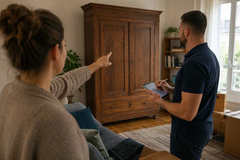 Visite technique de déménagement chez une cliente